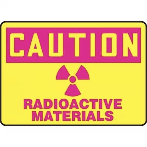 Accuform OSHA CAUTION SAFETY SIGN RADIOACTIVE MRAD622VP - main
